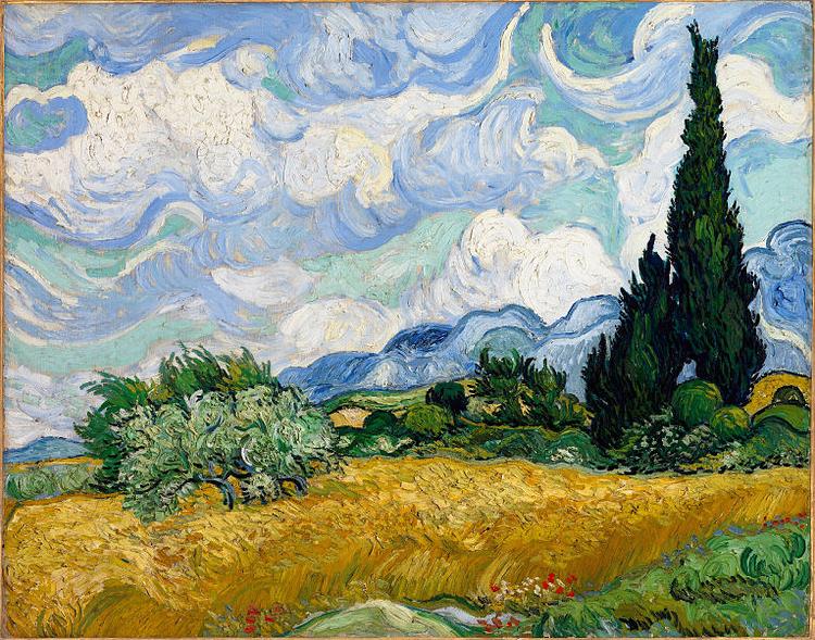 Vincent Van Gogh Wheat Field with Cypresses Germany oil painting art